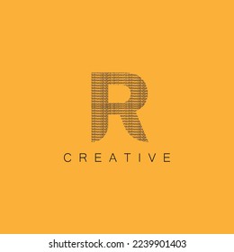 Letter R logo icon design template elements