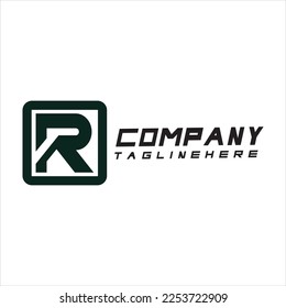 Letter R logo icon design template elements