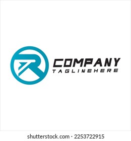 Letter R logo icon design template elements