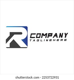 Letter R logo icon design template elements