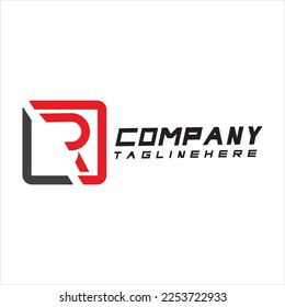 Letter R logo icon design template elements