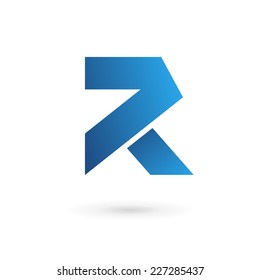 Elementos de plantilla de diseño de icono de logotipo de carta R 