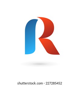 Design-Vorlagenelemente des Logos Buchstabe R 