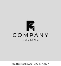 Plantilla de diseño de iconos de logotipo R de carta