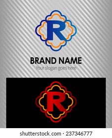 Letter R logo icon design symbol