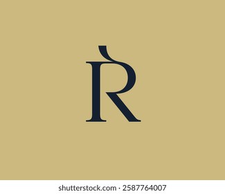 Letter R logo icon design. Classic style luxury monogram.