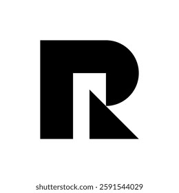 Letter R logo. Icon design. Template elements. Geometric abstract logos