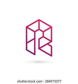Letter R logo icon design template elements