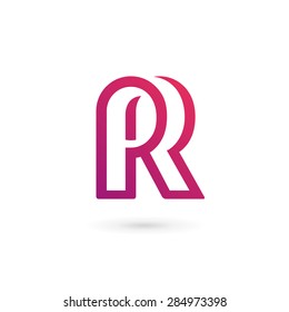 Letter R logo icon design template elements
