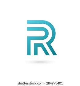 Letter R logo icon design template elements
