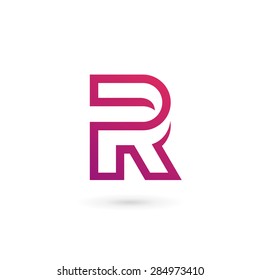 Letter R logo icon design template elements
