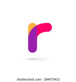 Letter R logo icon design template elements