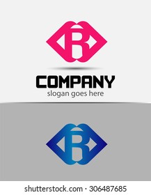 Letter r logo icon design template elements
