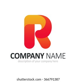 Letter r logo icon design template elements
