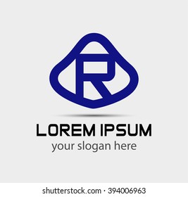 Letter R logo icon design template elements
