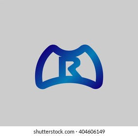 Letter R logo icon design template elements. Vector color sign
