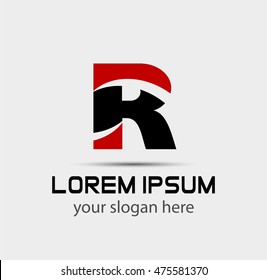 Letter r logo icon design template elements
