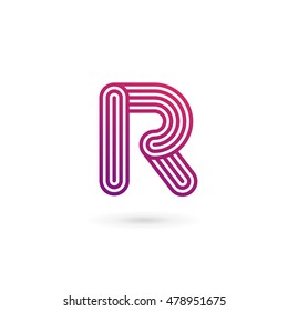 Letter R logo icon design template elements