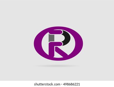 Letter R logo icon design template elements. Vector color sign

