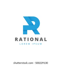 Letter R logo icon design template elements - vector sign. 