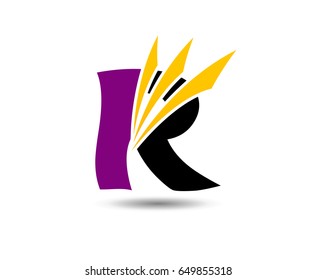 Letter R logo icon design template elements. Vector color sign
