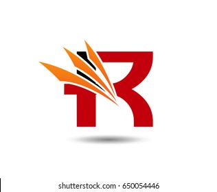 Letter r logo icon design template elements
