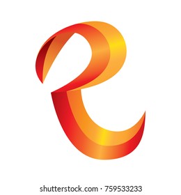 letter r logo icon design template elements