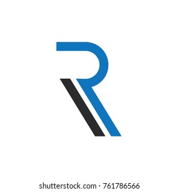 letter r logo icon design template elements