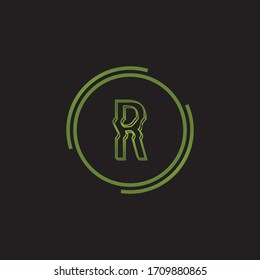 Letter R logo icon flat and vector design template.