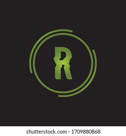Letter R logo icon flat and vector design template.