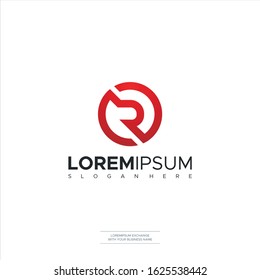 Letter R Logo Icon Modern Shape Logo Design Template Element Vector Illustration