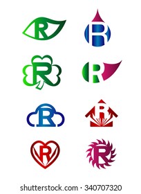 Letter R Logo Icon set
