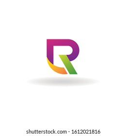 letter r logo icon vector color element template