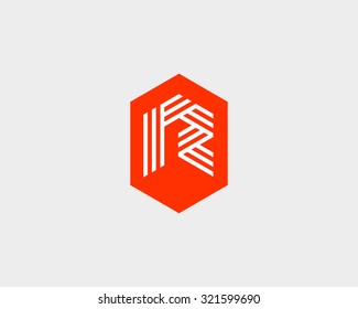 Letter R logo icon vector design. Creative line symbol.