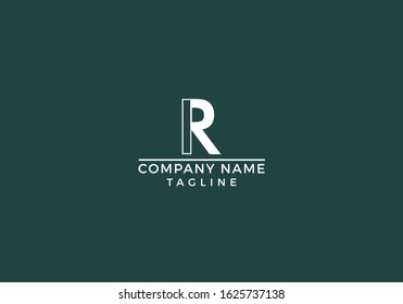 Letter R logo initial based icon unique creative minimal graphic company abstract design in vector editable file.
