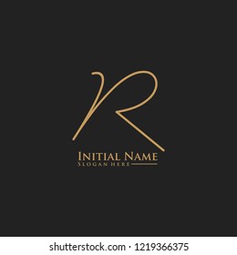 Letter R Logo. Initial Letter Design Vector Luxury Colors