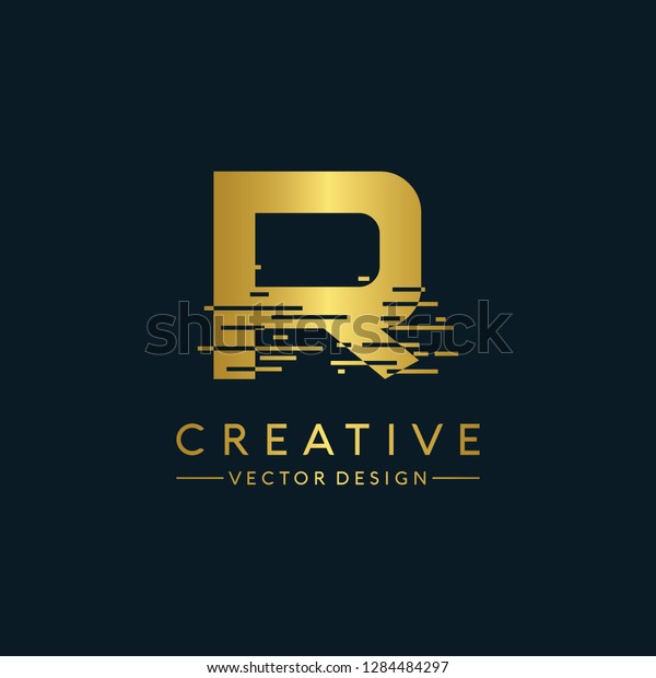 Letter R Logo Initial. Gold Letter Design Vector\
Golden Luxury Colors