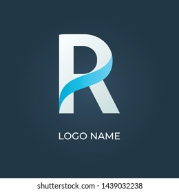 Letter "R" logo isolated. Alphabet vector image