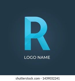 Letter "R" logo isolated. Alphabet vector image