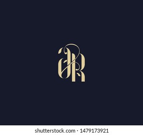 letter A R logo. luxury lettr AR logo design element.