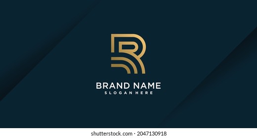 Letter R logo with modern and unique concept Premium Vector part 3