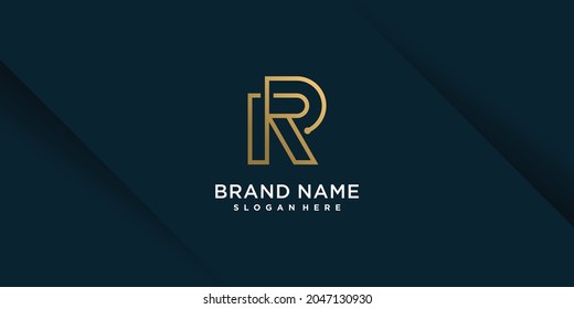 Letter R Logo mit modernem und einzigartigem Konzept Premium Vector Part 9