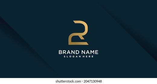 Letter R logo with modern and unique concept Premium Vector part 19