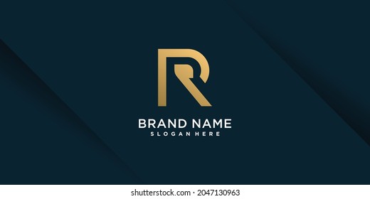 Letter R logo with modern and unique concept Premium Vector part 18