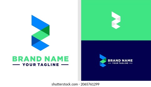 LETTER R LOGO MONOGRAM ABSTRACT GEOMETRIC