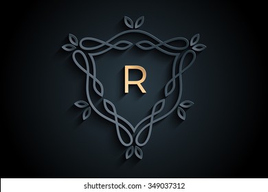 Letter R Logo, monogram logo design.