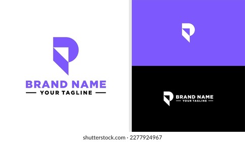 LETTER R LOGO MONOGRAM GEOMETRIC FUTURISTIC EDITABLE