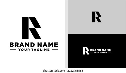 LETTER R LOGO MONOGRAM SIMPLE EDITABLE