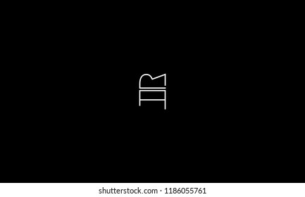 LETTER R AND A LOGO WITH NEGATIVE SPACE EFFECT FOR LOGO DESIGN OR ILLUSTRATION USE