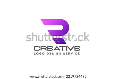 Letter R logo, letter p logo, or Gradient 
 R P logo Stock fotó © 